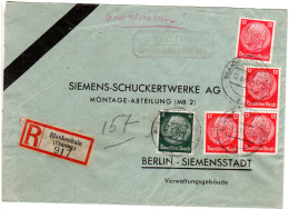 DR 1938, Landpost Stpl. MECKFELD über Blankenhain Auf Reko-Brief M. 6+4x12 Pf. - Covers & Documents