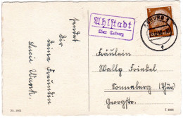 DR 1940, Landpost Stpl. AHLSTADT über Coburg Auf Karte M. 3 Pf. - Covers & Documents