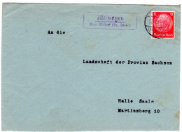 DR 1941, Landpost Stpl. MELZINGEN über Ebstorf Auf Brief M. 12 Pf. - Covers & Documents