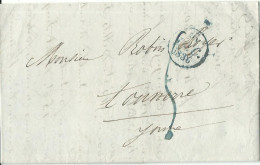 FRANCE LETTRE PARIS POUR TONNERRE ( YONNE ) DE 1836 LETTRE COVER - 1801-1848: Précurseurs XIX