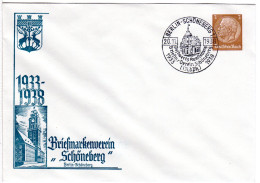 DR, 3 Pf Privatganzsache Umschlag M. SoStpl. Briefmarkenverein Berlin-Schöneberg - Autres & Non Classés