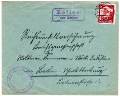 DR 1935, Landpost Stpl. ROKLUM über Börssum Auf Gemeinde Brief M. 12 Pf.   - Lettres & Documents