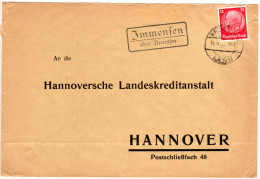 DR 1933, Landpost Stpl. IMMENSEN über Kreiensen Auf Brief M. 12 Pf.  - Lettres & Documents