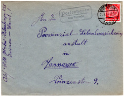 DR 1933, Landpost Stpl. PORTENHAGEN über Kreiensen Auf Brief M. 12 Pf.  - Brieven En Documenten