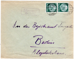 DR 1934, Landpost Stpl. SCHMORGROW über Cottbus Auf Brief M. 2x6 Pf. - Covers & Documents