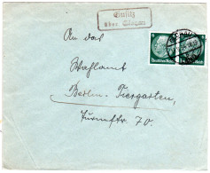 DR 1934, Landpost Stpl. GUSITZ über Glogau Auf Brief M. 2x6 Pf. - Cartas & Documentos