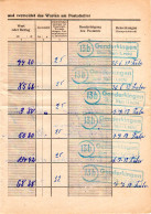 BRD 1952, Landpoststempel 13b GENDERKINGEN über Rain Mehrfach Auf Postformular - Cartas & Documentos