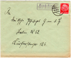 DR 1939, Landpost Stpl. Gross-Linde über Perleberg Auf Brief M. 12 Pfg.  - Covers & Documents