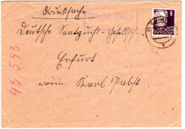 DDR 1950, Landpost Stempel DILLSTÄDT (Thür.) Auf Drucksache Brief M. 6 Pf. - Andere & Zonder Classificatie