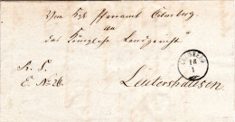 Bayern 1871, Zier-K1 Colmberg Sauber Auf Brief N. Leutershausen.  - Covers & Documents