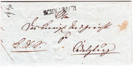 Bayern 1824, L1 SCHWABACH Auf Brief N. Cadolzburg.  - Préphilatélie