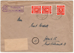 DR 1946, Landpost Stpl. 10 BEDERWITZ über Neukirch Auf Brief M. MeF 3x8 Pf. - Briefe U. Dokumente