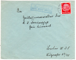 DR 1938, Landpost Stpl. REESDORF über Brück Auf Brief M. 12 Pfg.  - Lettres & Documents