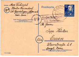 DDR 1950, Landpost Stpl. KLOSTER NEUENDORF über Gardelegen Auf 12 Pf. Ganzsache - Briefe U. Dokumente
