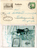 Bayern 1900, 5 Pf. Privat Ganzsache Augsburg 7. Schwäb.-Bayr. Sängerfest - Lettres & Documents