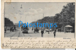 229772 GERMANY HAMBURG MILLERNTHOR STATION TRAIN BREAK CIRCULATED TO ARGENTINA POSTAL POSTCARD - Other & Unclassified