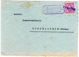 1947, Landpost Stpl. SCHEPPACH über Öhringen Auf Brief M. 12 Pf. U. Notstempel - Brieven En Documenten