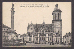 101274/ BEAUFORT-EN-VALLÉE, L'Eglise Et La Statue De Jeanne De Laval - Autres & Non Classés