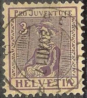 Schweiz Suisse Pro Juventute 1917: Walliserin Valaisanne Zu WI 7 Mi 133 Yv 154 ⊙ HETTLINGEN 30.XII.17 (Zu CHF 70.00) - Used Stamps