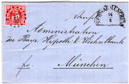 Bayern 1863, OMR 475 Schwabmünchen Klar Auf Brief M. Voll-/breitrandiger 3 Kr. - Cartas & Documentos