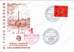 1960, Philatelie Sonderstempel FIPCO-KONGRESS BERLIN, Eröffnungs Sonderumschlag - Andere & Zonder Classificatie