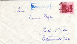 DDR 1969, Landpost Stpl. RANGSDORF A  Auf Brief M. 20 Pf. V. Zossen - Brieven En Documenten