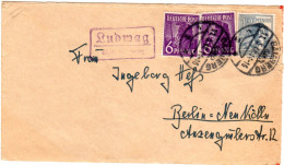 1948, Landpost Stpl. LUDWAG über Bamberg Auf Brief M. 3 Marken - Covers & Documents