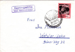 DDR 1959, Landpost Stpl. SPRINGSTILLE über Schmalkalden Auf Brief M. 20 Pf  - Storia Postale