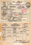DR 1928, R2 Gebühr Bezahlt Auf Paketkarte V. Wolfen Via Hamburg N. Norwegen  - Cartas & Documentos