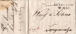 Preussen 1828, L2 JÜTERBOG Auf Franco Brief V. Luckenwalde N. Langensalza  - Prephilately