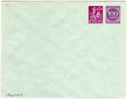 DR, Ungebr. 20+100 Mk. Privatganzsache Umschlag Im Format 160x124 Mm - Lettres & Documents