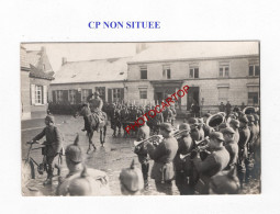 CP NON SITUEE-Animation-Defile-Musique-CARTE PHOTO Allemande-GUERRE 14-18-1 WK-Militaria-France- - Guerre 1914-18