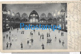 229773 GERMANY BERLIN COSTUMES PEOPLE SKATE CIRCULATED TO POSEN POSTAL POSTCARD - Other & Unclassified