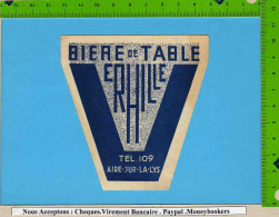 Etiquette De Biere : Biere De Table ERHILLE  AIRE Sur LA LYS Bleu (Cote  90 / 035 ) - Beer
