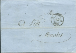 FRANCE LETTRE PARIS 30c  POUR NANTES ( LOIRE ATLANTIQUE ) DE 1858 LETTRE COVER - 1849-1876: Période Classique