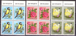 Yugoslavia 1974 - Youth Day, Bird, Rose, Butterfly - Mi 1559-1561 - MNH**VF - Neufs