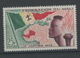 Mali De 1959 **  - Y&T   1 **.    Cote 2,00 €. Drapeau. Fédération - Mali (1959-...)