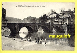 BELGIQUE / PROVINCE DE LUXEMBOURG / BOUILLON / LA SEMOIS AU PONT DE LIÈGE / GROUPE D'ENFANTS / ANIMÉE - Bouillon