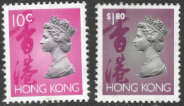 Hong Kong. 1992 QEII. 10c, $1.80 MH. SG 702, 711. M5146 - Ungebraucht