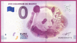 0-Euro VEAE 01 2018 ZOO AQUARIUM DE MADRID - PANDA BÄR - Pruebas Privadas