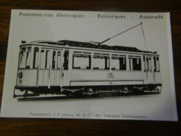 Photographie - Strasbourg (67) - Tramway  - Automotrices Electriques 2 Essieux - 1950 - SUP (HX 89) - Tramways