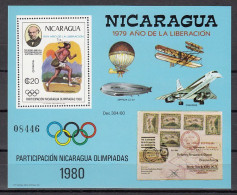 Olympia1980:  Nicaragua   Bl ** - Estate 1980: Mosca