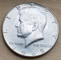 1968 D US Standard Coinage .400 Silver Coin Half Dollar , KM#202A,7709 - 1964-…: Kennedy