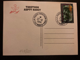 CP RTAROTHON ASPTT NANCY TP FERNANDEL 2,80+0,60 OBL.27-11 1994 54 NANCY LA POSTE TAROTHON 1994 - Commemorative Postmarks
