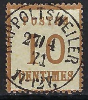 FRANCE Alsace-Lorraine Ca.1871:  Le Y&T 5, Sup. Obl. CAD "Rappoltsweiler" - Oblitérés