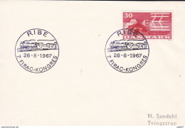 Dänemark DENMARK FIRAC 7e Int Congress Spec Canc 26-08-1967 Spec Canc - Trains