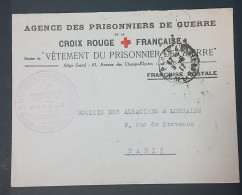 Enveloppe Croix-Rouge Agence Des Prisonniers De Guerre Vêtement Du Prisonnier De Guerre > Société Des Alsaciens Lorrains - Oorlog 1914-18