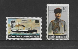 TURQUIE 1969 ATATURK-BATEAUX  YVERT N°1894/1895 NEUF MNH** - Ships