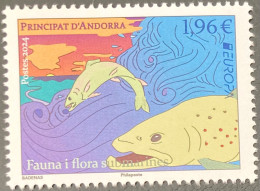 2024 Andorre Andorra Europa Faune Flore Sous Marine Fauna Flora Underwater Fishes - Unused Stamps
