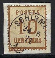 FRANCE Alsace-Lorraine Ca.1871:  Le Y&T 5, TB Obl. CAD "Schirmeck" - Used Stamps